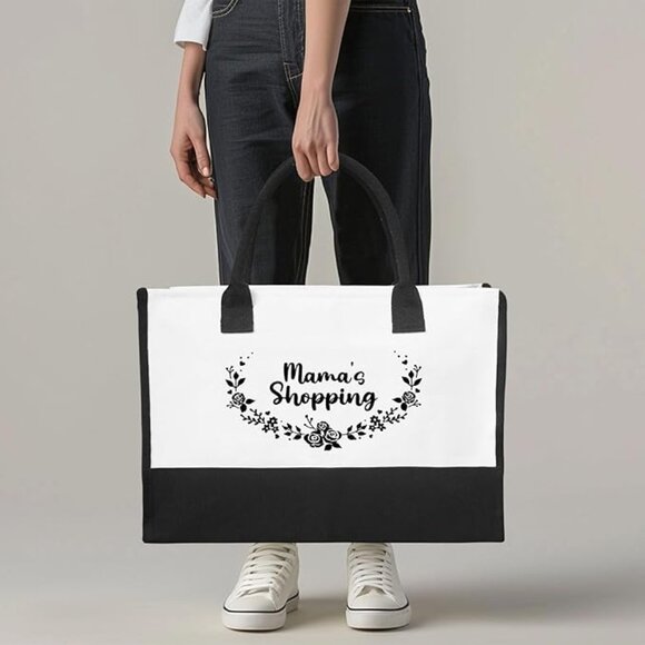 Canvas Tote Bag Canvas Beach Bag - Picture 2 of 3